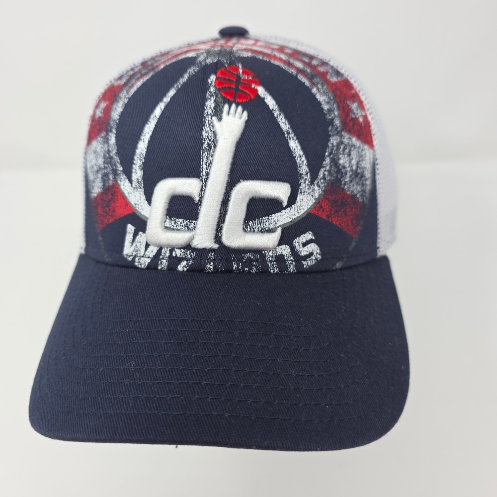 Adidas Washington Wizards Hat OSFM NBA Basketball Trucker Snapback Cotton Navy